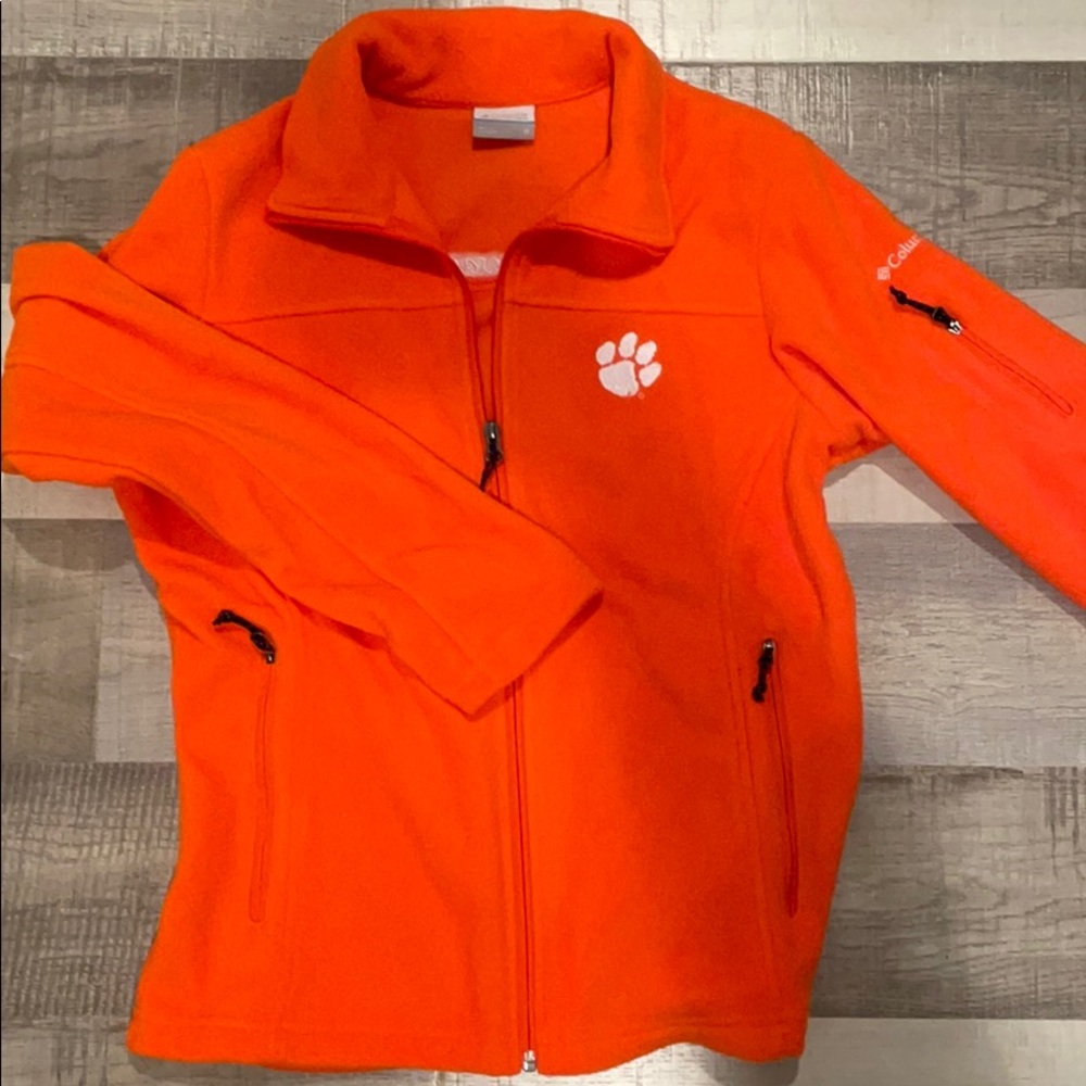 Columbia Women’s Clemson Full zip fleece jacket. M